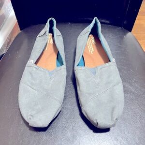 Toms W9 Slate Blue Slip On Shoes Preowned